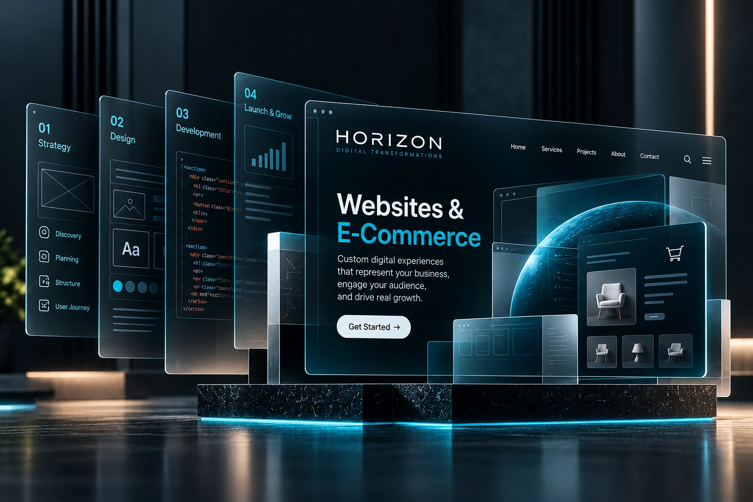 HORIZON websites and e-commerce development services
